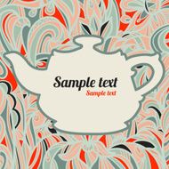 Background with teapot and space for text