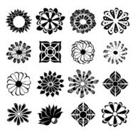 Abstract flower set N2