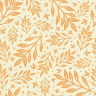 Golden leaves seamless pattern background