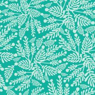 Emerald green plants seamless pattern background