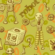 Robots seamless pattern N4