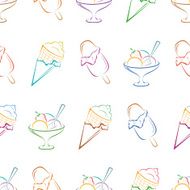 Ice cream pictogram seamless