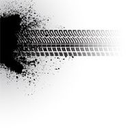 Tire track banner