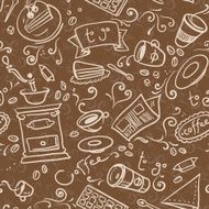 coffee icons pattern N2