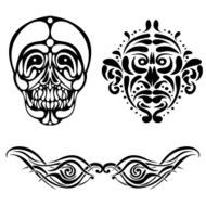 Set of black tattoo