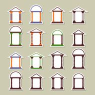 Set of different arches Stickers