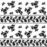 Seamless plants silhouettes and lines N2