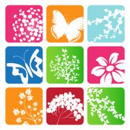 collection of vector nature icons