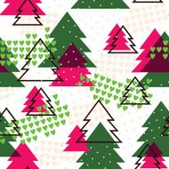 Seamless pattern with Cristmas trees