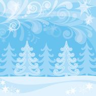 Christmas background winter forest