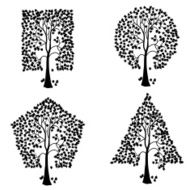 Trees of different geometric shapes N2
