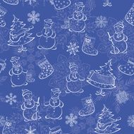 Seamless of Christmass silhouettes