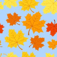Seamless pattern with autumn maple leaves Vector EPS 8