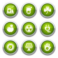 Green ecology buttons
