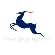 Cartoon Deer Jump