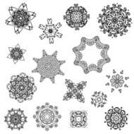 set of abstract design with arabesques