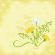 Flowers on a brown and yellow background