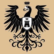 Black heraldic eagle