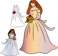 Bride with bunch of flowers N2