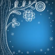 abstract blue christmas tree background