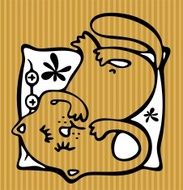 Sleeping cat N10