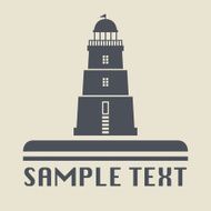 Lighthouse icon or sign N6