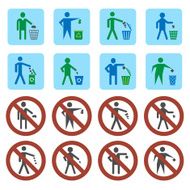 Litter icons set