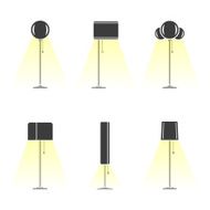 Set of silhouettes lamps N5
