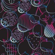 Fruit seamless pattern The image of fruits and berries N2