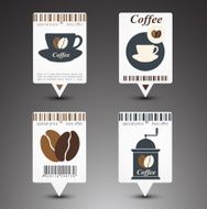 Set of Coffee Labels N15