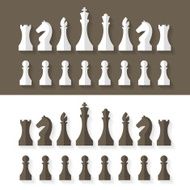 Chess pieces flat design style