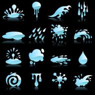 Glossy Water Drops