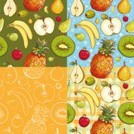 Seamless Patterns with Fruits N3