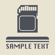 Memory card icon or sign
