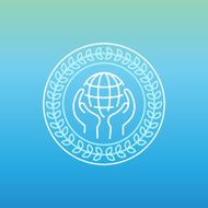 Vector line peace logo