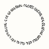 Vector laurel wreath silhouette