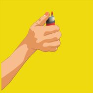 Hand holding lighter