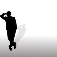 Vector silhouette of a businessman N33