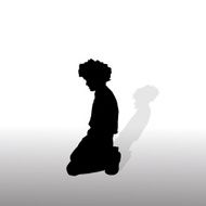 Vector silhouette of a man N916