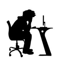 Vector silhouettes of man N68