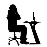 Vector silhouettes of man N70