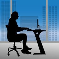 Vector silhouettes of man N71