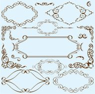 Victorian art ornament set N2