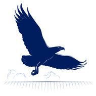 Cartoon Eagle Flying N12