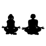 Vector silhouette of a couple N226