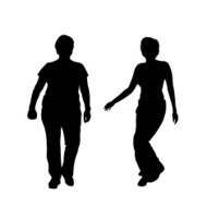 Vector silhouette of a couple N227