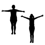 Vector silhouette of a couple N233