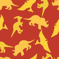 Dinosaurs sillhouettes seamless pattern