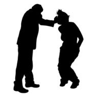 Vector silhouette of couple N364
