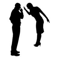 Vector silhouette of couple N366